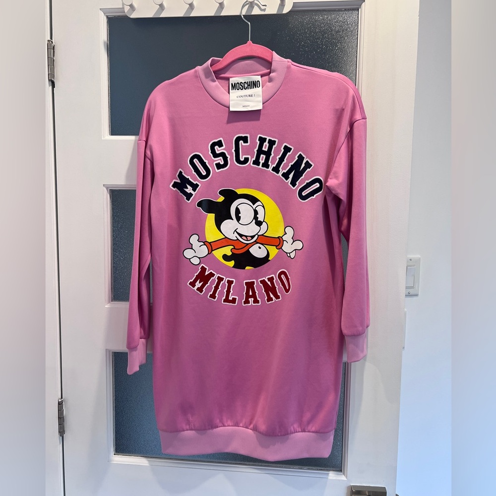 Moschino Pink Cartoon Graphic Top